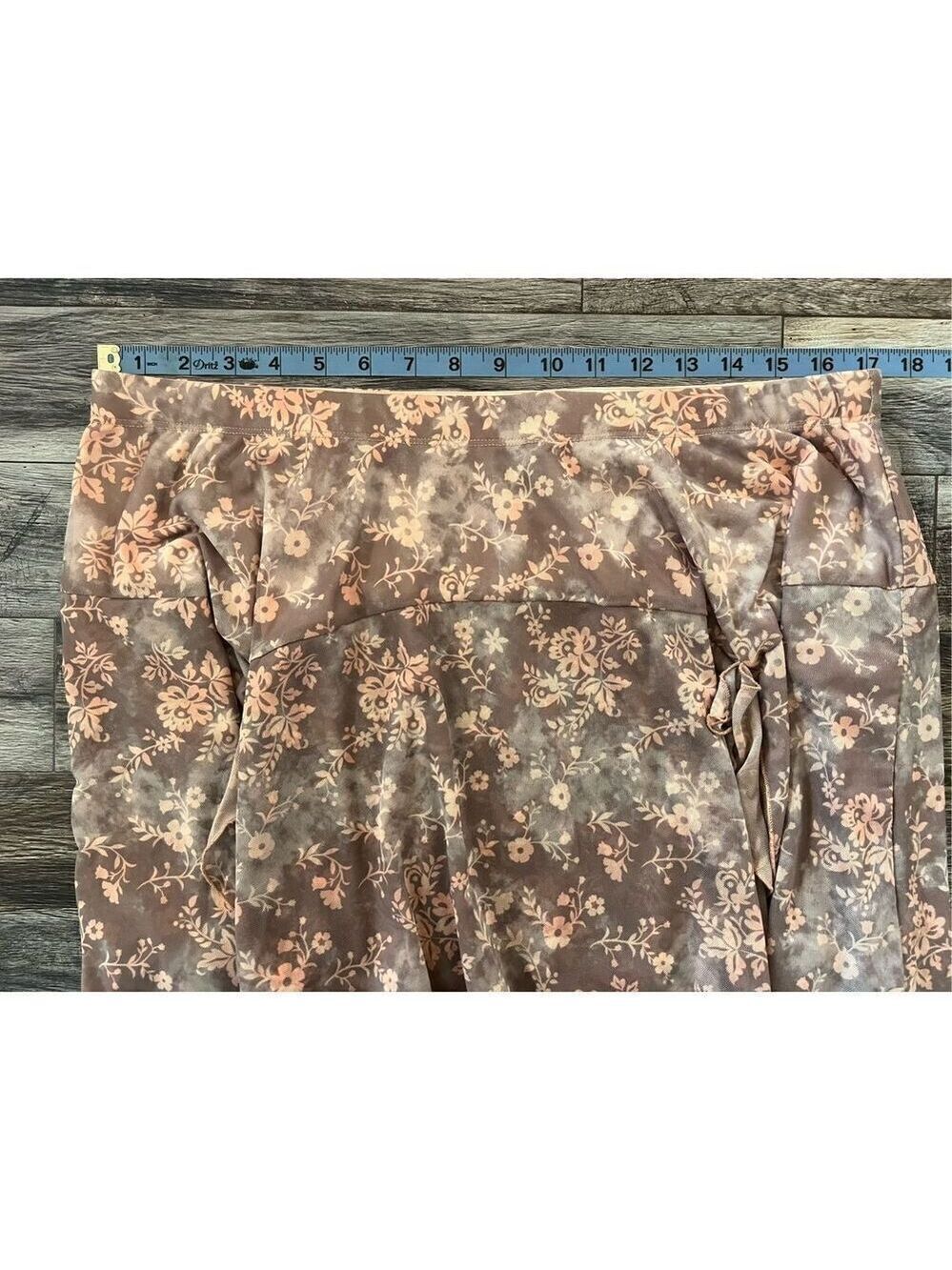 Fairycore Ethereal Floral Hanky Hem Mesh Skirt Plus Size 2 - Picture 6 of 7